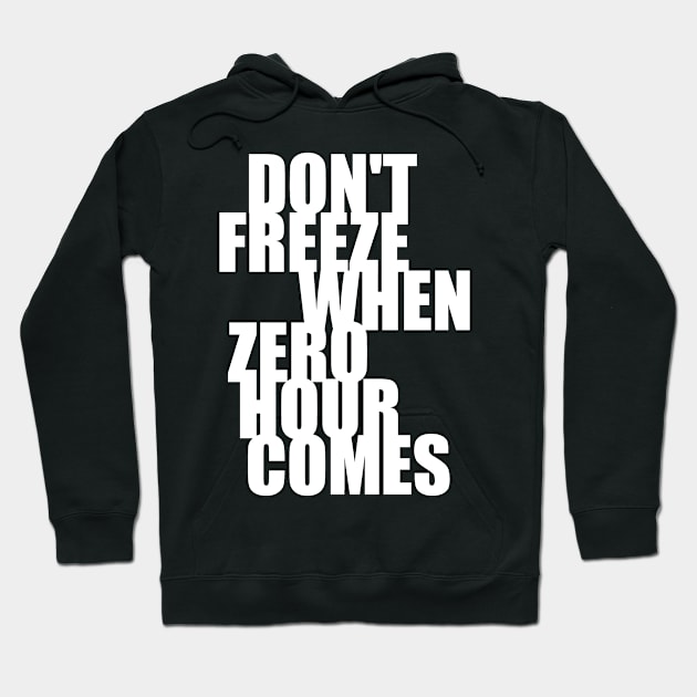 Don't Freeze (white) Hoodie by Philter Design